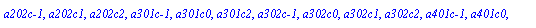 `assign`(eq1, {`a101c-1`, a101c1, a101c2, `a102c-1`, a102c0, a102c1, a102c2, `a201c-1`, a201c0, a201c1, a201c2, `a202c-1`, a202c1, a202c2, `a301c-1`, a301c0, a301c2, `a302c-1`, a302c0, a302c1, a302c2,...