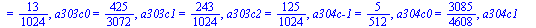 `assign`(sln2, {`a101c-1` = 0, a101c0 = `/`(1, 2), a101c1 = 0, a101c2 = 0, `a102c-1` = 0, a102c0 = 0, a102c1 = 0, a102c2 = 0, `a103c-1` = `/`(243, 1024), a103c0 = `/`(225, 1024), a103c1 = `/`(13, 1024...