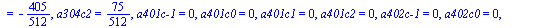 `assign`(sln2, {`a101c-1` = 0, a101c0 = `/`(1, 2), a101c1 = 0, a101c2 = 0, `a102c-1` = 0, a102c0 = 0, a102c1 = 0, a102c2 = 0, `a103c-1` = `/`(243, 1024), a103c0 = `/`(225, 1024), a103c1 = `/`(13, 1024...