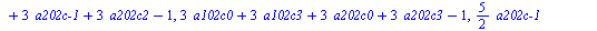 `assign`(eq2, {`+`(`*`(`/`(5, 2), `*`(`a201c-1`)), `-`(`*`(`/`(1, 2), `*`(a201c2))), `a101c-1`, `-`(`*`(2, `*`(a101c2)))), `+`(`*`(`/`(7, 2), `*`(`a201c-2`)), `*`(`/`(1, 2), `*`(a201c1)), `*`(2, `*`(`...