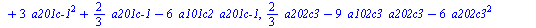 `assign`(eq3, {`+`(`*`(3, `*`(a101c2, `*`(`a201c-1`))), `*`(3, `*`(a101c1, `*`(`a201c-2`))), `*`(`/`(1, 3), `*`(a102c3)), `*`(3, `*`(a102c3, `*`(a202c3))), `*`(6, `*`(`^`(a102c3, 2))), `-`(`*`(`/`(1, ...