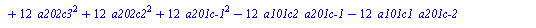 `assign`(eq3, {`+`(`*`(3, `*`(a101c2, `*`(`a201c-1`))), `*`(3, `*`(a101c1, `*`(`a201c-2`))), `*`(`/`(1, 3), `*`(a102c3)), `*`(3, `*`(a102c3, `*`(a202c3))), `*`(6, `*`(`^`(a102c3, 2))), `-`(`*`(`/`(1, ...