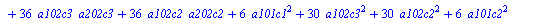 `assign`(eq3, {`+`(`*`(3, `*`(a101c2, `*`(`a201c-1`))), `*`(3, `*`(a101c1, `*`(`a201c-2`))), `*`(`/`(1, 3), `*`(a102c3)), `*`(3, `*`(a102c3, `*`(a202c3))), `*`(6, `*`(`^`(a102c3, 2))), `-`(`*`(`/`(1, ...