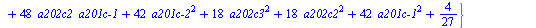 `assign`(eq4, {`+`(`-`(`*`(`/`(2, 3), `*`(`a201c-1`))), `*`(12, `*`(`^`(`a201c-1`, 2))), `*`(6, `*`(a202c2, `*`(`a201c-1`))), `*`(`/`(2, 3), `*`(`a201c-2`)), `*`(12, `*`(`^`(`a201c-2`, 2))), `*`(6, `*...