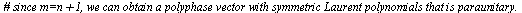 `assign`(poly, Pb, az, D1ComplexTightOne(d, m)); 1