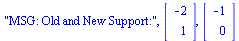 MSG: Old and New Support: