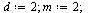 `assign`(d, 2); 1; `assign`(m, 2); 1