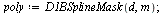 `assign`(poly, D1BSplineMask(d, m)); 1