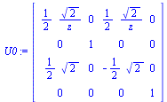 `assign`(U0, Matrix(%id = 168040164))