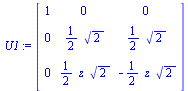 `assign`(U1, Matrix(%id = 164993136))