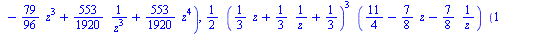 `assign`(symDualChain, [`*`(`^`(`+`(`/`(`*`(`/`(1, 3)), `*`(z)), `/`(1, 3), `*`(`/`(1, 3), `*`(z))), 2), `*`(`+`(`*`(`/`(313, 384), `*`(z)), `/`(313, 384), `/`(`*`(`/`(211, 960)), `*`(z)), `*`(`/`(211...