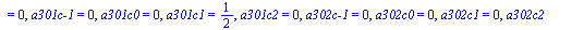 `assign`(sln1, {`a101c-1` = 0, a101c0 = `/`(1, 2), a101c1 = 0, a101c2 = 0, `a102c-1` = 0, a102c0 = 0, a102c1 = 0, a102c2 = 0, `a201c-1` = 0, a201c0 = 0, a201c1 = 0, a201c2 = 0, `a202c-1` = 0, a202c0 =...