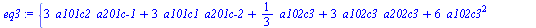 `assign`(eq3, {`+`(`*`(3, `*`(a101c2, `*`(`a201c-1`))), `*`(3, `*`(a101c1, `*`(`a201c-2`))), `*`(`/`(1, 3), `*`(a102c3)), `*`(3, `*`(a102c3, `*`(a202c3))), `*`(6, `*`(`^`(a102c3, 2))), `-`(`*`(`/`(1, ...