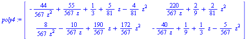 `assign`(poly4, Matrix(%id = 187320416))