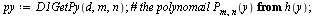`assign`(py, D1GetPy(d, m, n)); 1